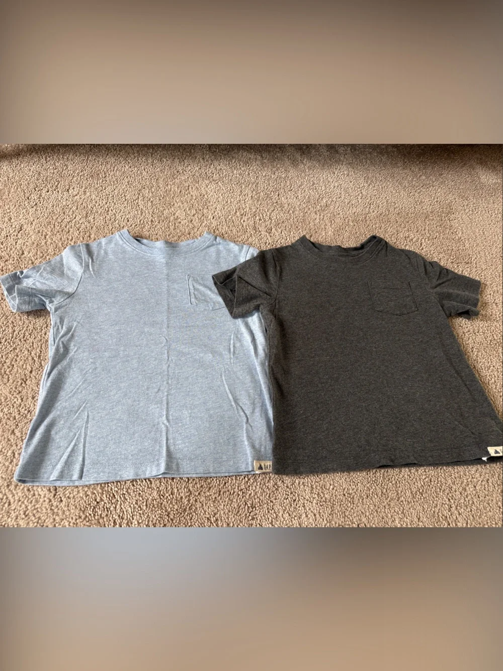 Gap Organic Short Sleeve Pack of 2 Crew Neck Pocket Tees Size 5
